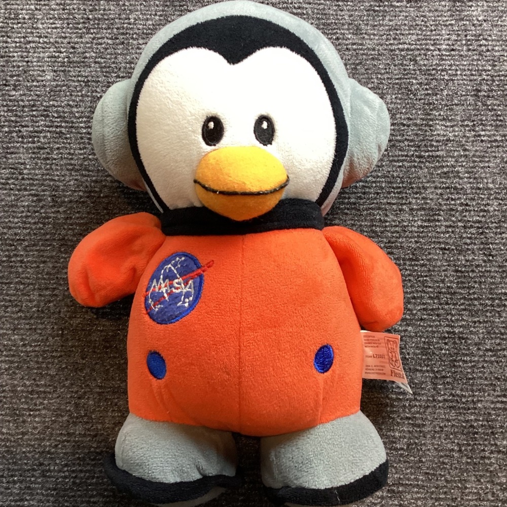 Fiesta NASA Penguin Plush Astronaut Orange Flight Suit Stuffed Animal L75551